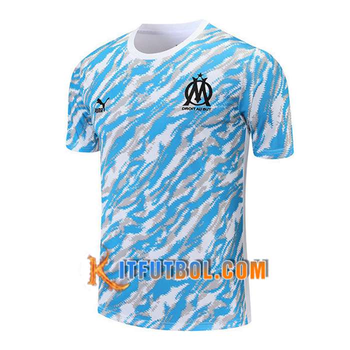 Camiseta Entrenamiento Marsella Blanca/Azul 2021/2022