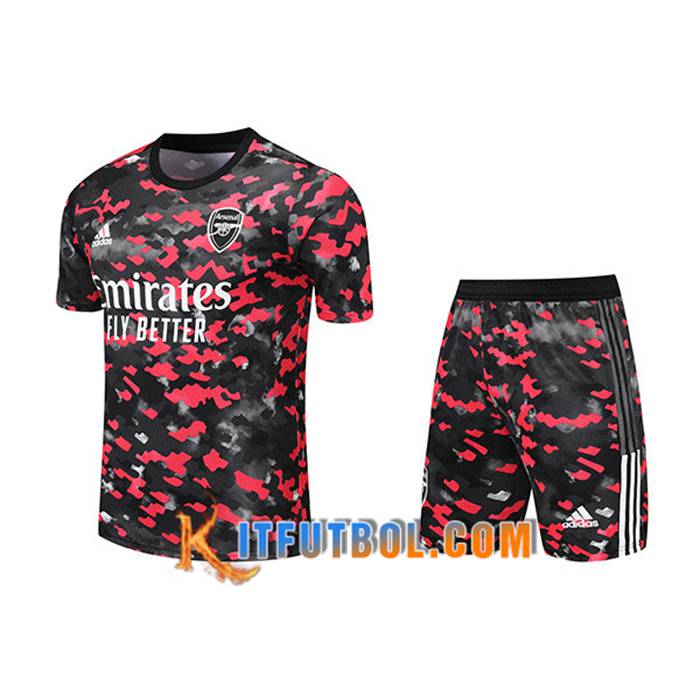 Camiseta Entrenamiento Arsenal + Cortos Rojo/Negro 2021/2022