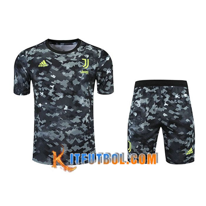 Camiseta Entrenamiento Juventus + Cortos Gris/Negro 2021/2022