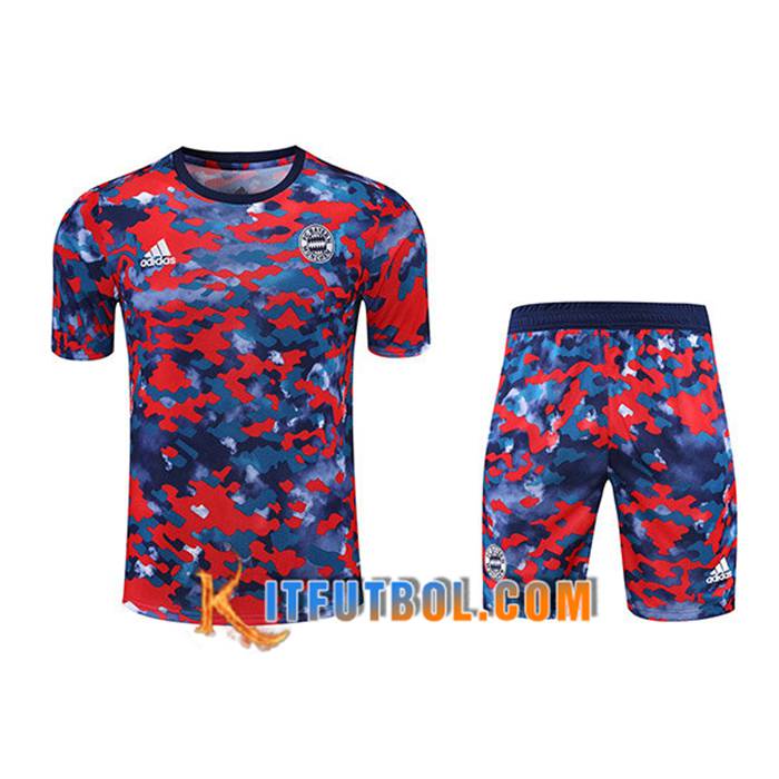 Camiseta Entrenamiento FC Bayern Munich + Cortos Rojo/Azul 2021/2022