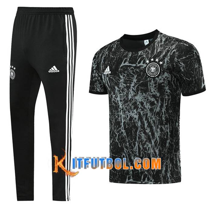 Camiseta Entrenamiento Alemania + Pantalones Blanca/Negro 2021/2022