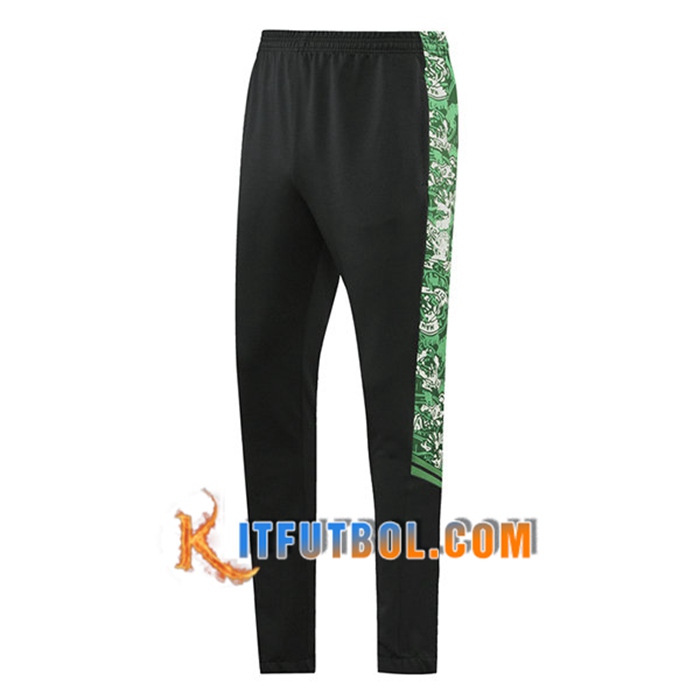 Pantalon Entrenamiento Manchester City Negro/Verde 2021/2022