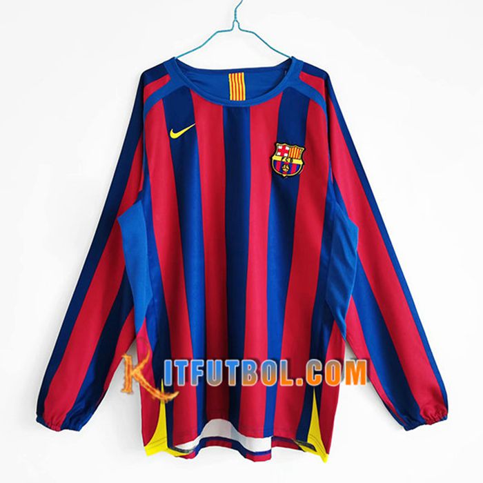 Camiseta Futbol FC Barcelona Retro Titular Manga Larga 2005/2006