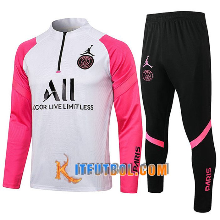 Chandal Equipos De Futbol Jordan PSG Blanca/Rosa 2021/2022