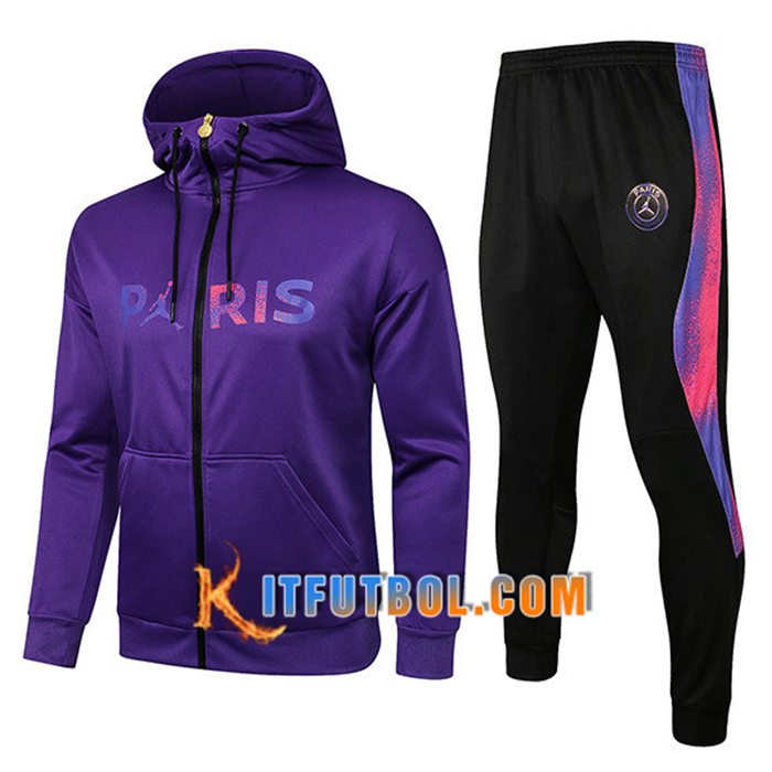 Chaqueta Con Capucha Chandal Jordan PSG Púrpura 2021/2022