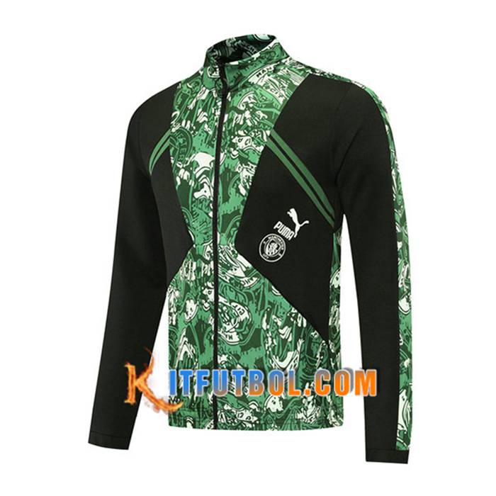 Chaquetas Futbol Manchester City Negro/Verde 2021/2022