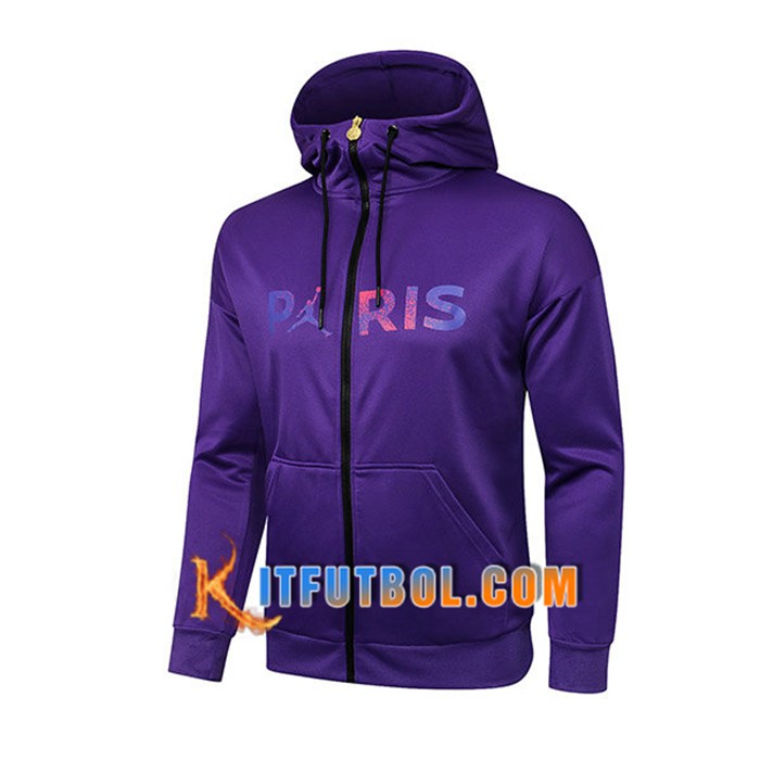 Chaqueta Con Capucha Jordan PSG Púrpura 2021/2022
