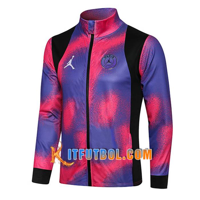 Chaquetas Futbol Jordan PSG Negro/Púrpura/Rojo 2021/2022