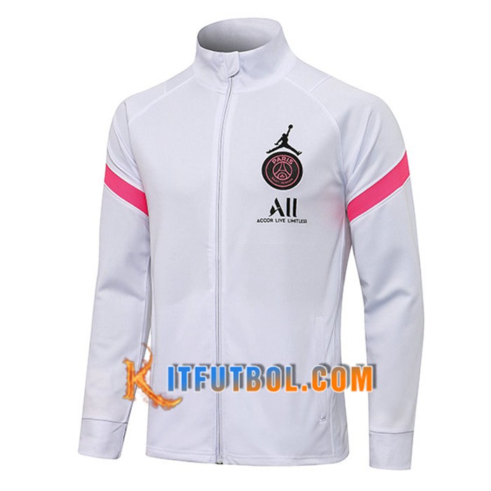 Chaquetas Futbol Jordan PSG Blanca/Rosa 2021/2022