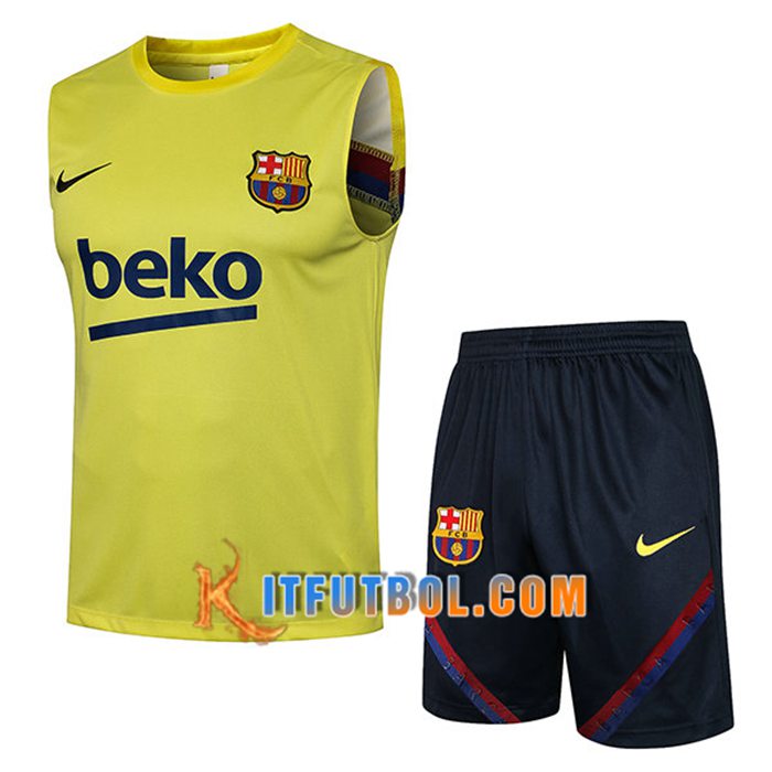 Camisetas Sin Mangas FC Barcelona Amarillo 2021/2022