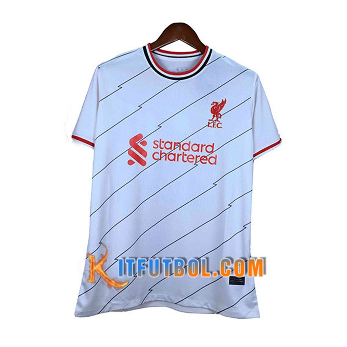 Camiseta Futbol FC Liverpool Alternativo Blanca 2021/2022