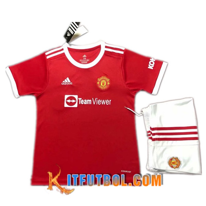 Camiseta Futbol Manchester United Niños Titular 2021/2022