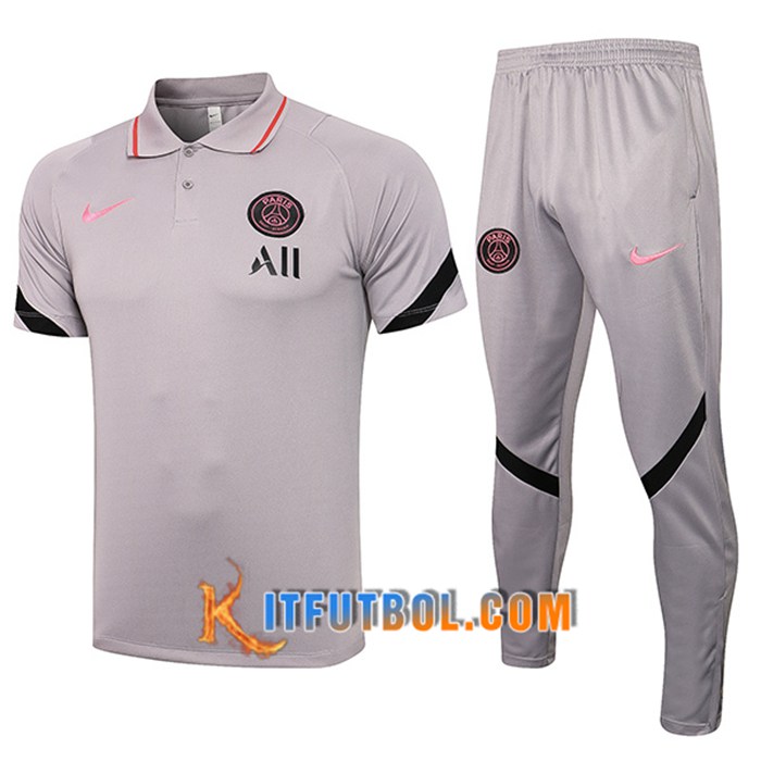 Camiseta Polo PSG + Pantalones Gris Classic 2021/2022