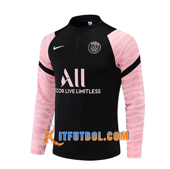 Sudadera De Entrenamiento Jordan PSG Negro/Rosa Classic 2021/2022