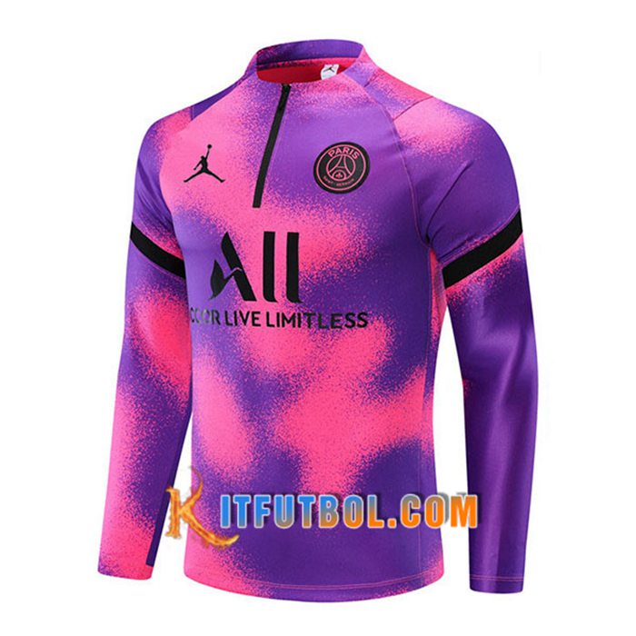 Sudadera De Entrenamiento Jordan PSG Rojo/Púrpura Classic 2021/2022