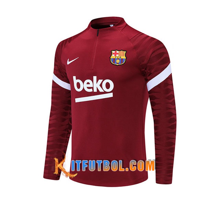Sudadera De Entrenamiento FC Barcelona Rojo 2021/2022