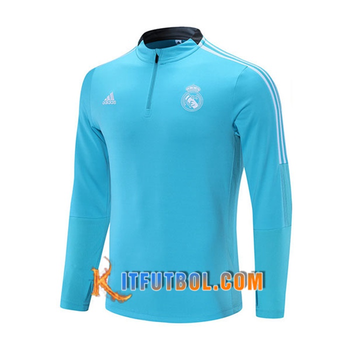 Sudadera De Entrenamiento Real Madrid Azul Claro 2021/2022