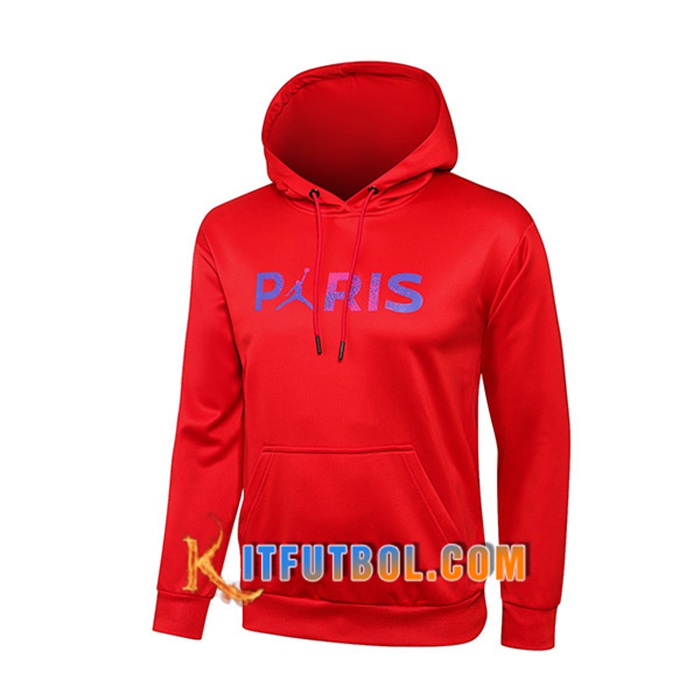 Sudadera De Entrenamiento Capuche Jordan PSG Rojo Classic 2021/2022