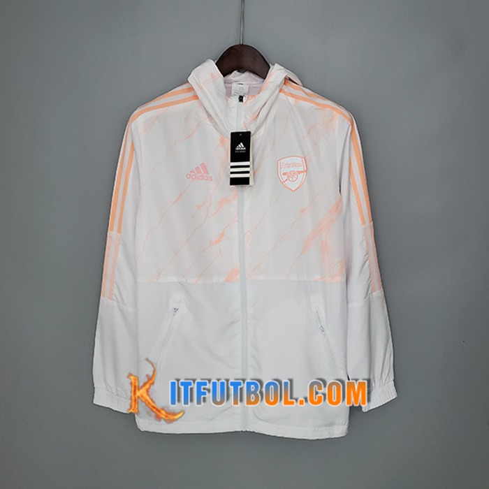Rompevientos Arsenal Blanca/Naranja 2021/2022