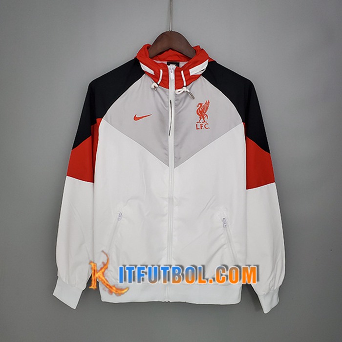 Rompevientos FC Liverpool Blanca/Gris 2021/2022