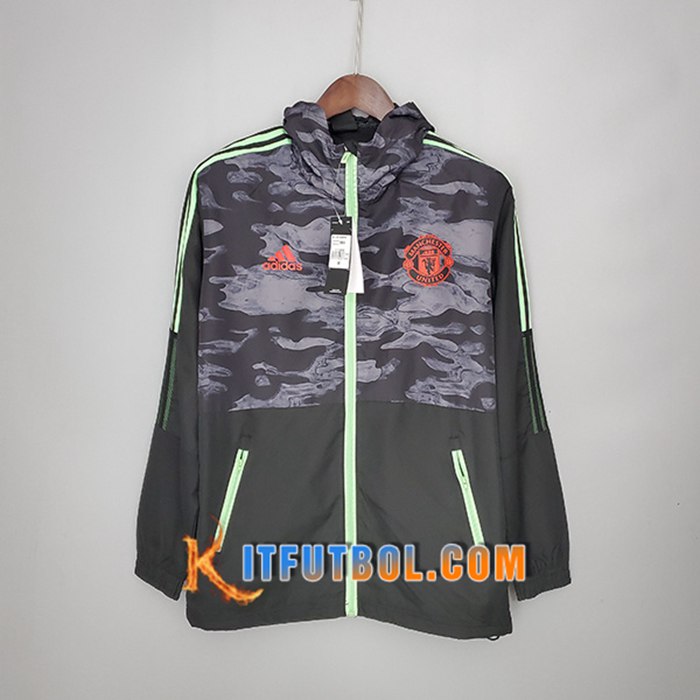 Rompevientos Manchester United Negro/Gris 2021/2022