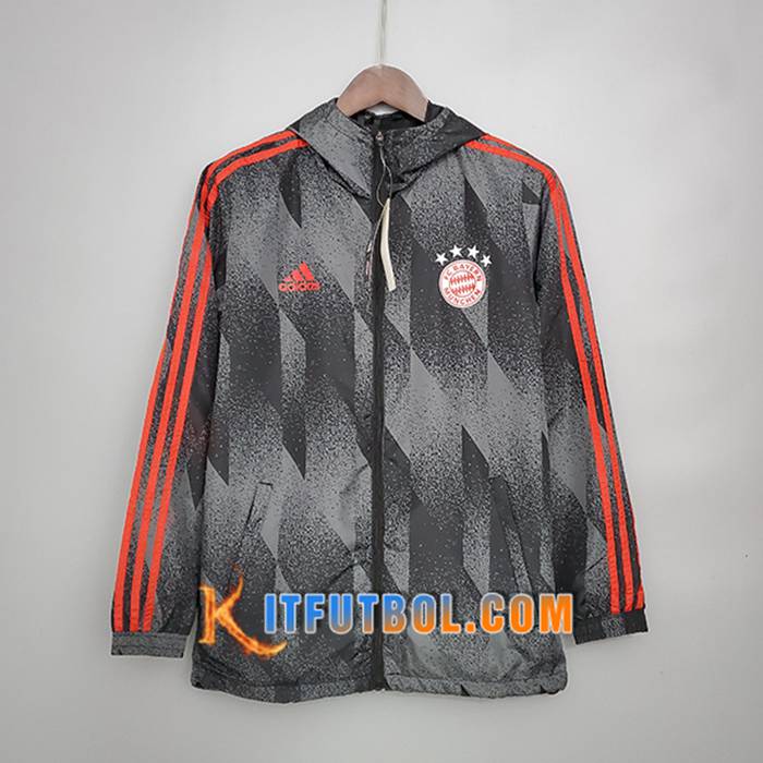 Rompevientos Bayern Munich Negro/Gris 2021/2022