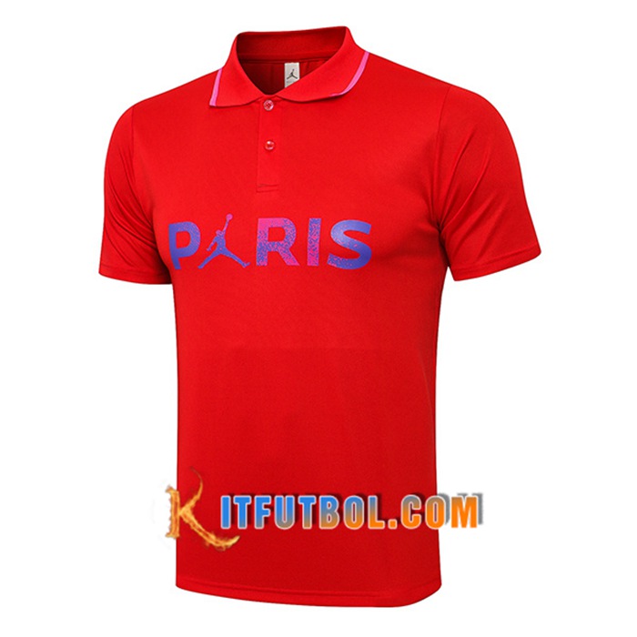 Camiseta Polo Jordan PSG Rojo Classic 2021/2022
