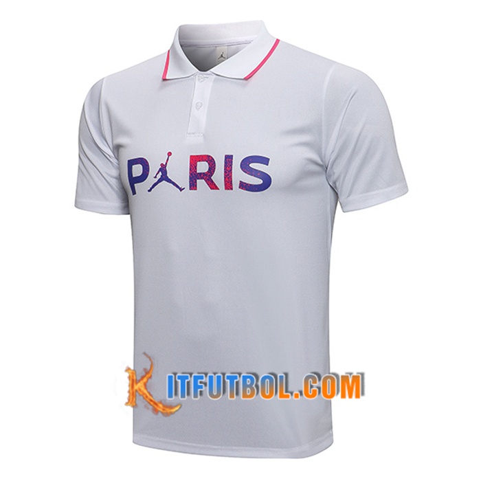 Camiseta Polo Jordan PSG Blanca Classic 2021/2022