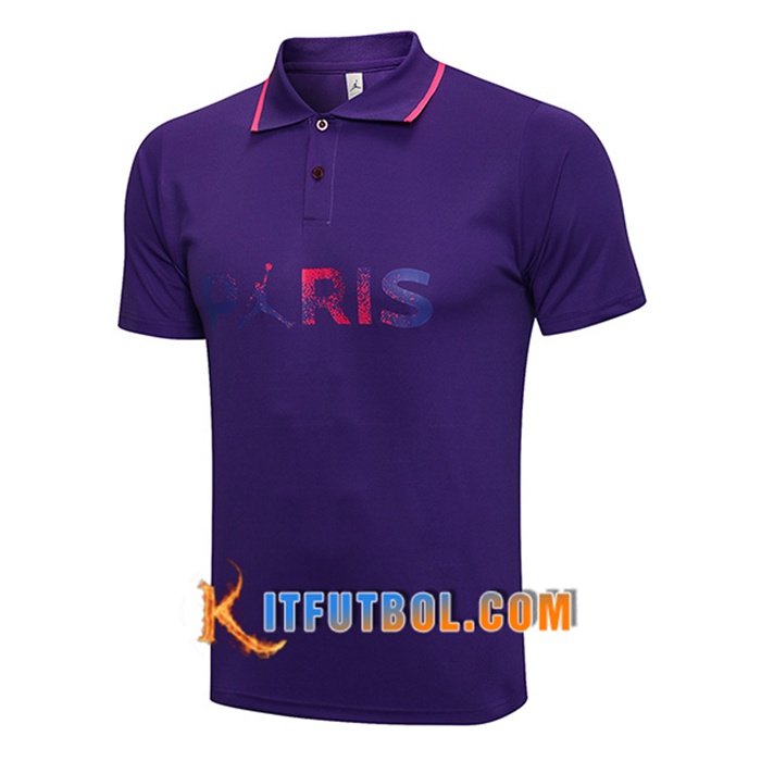 Camiseta Polo Jordan PSG Púrpura Classic 2021/2022