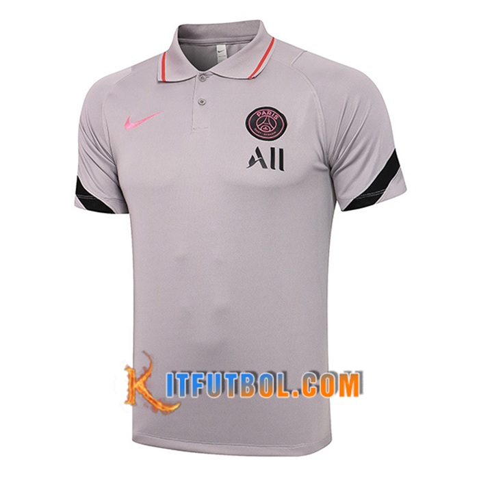 Camiseta Polo PSG Gris Classic 2021/2022