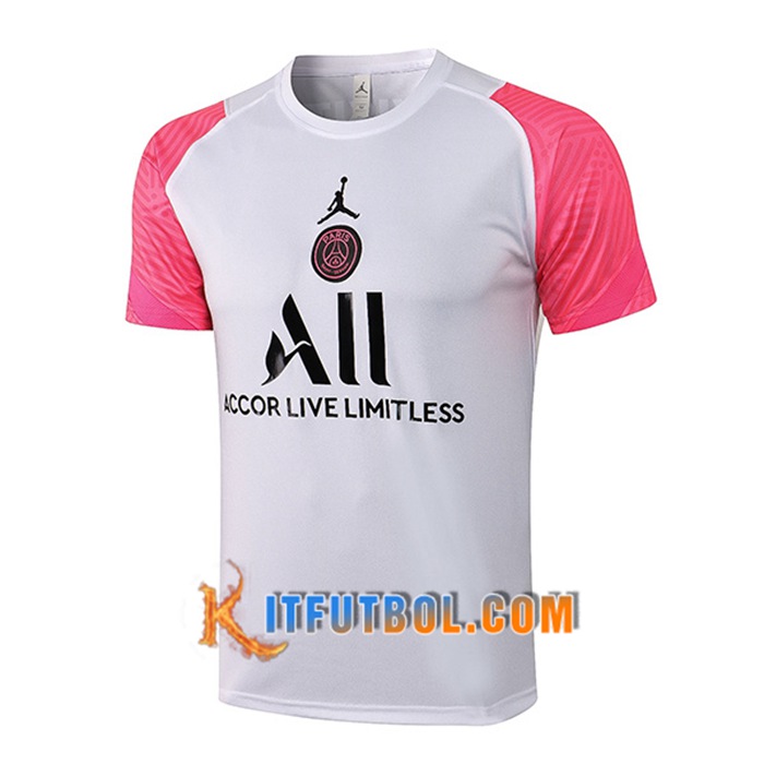 Camiseta Entrenamiento Jordan PSG Classic Blanca/Rosa 2021/2022