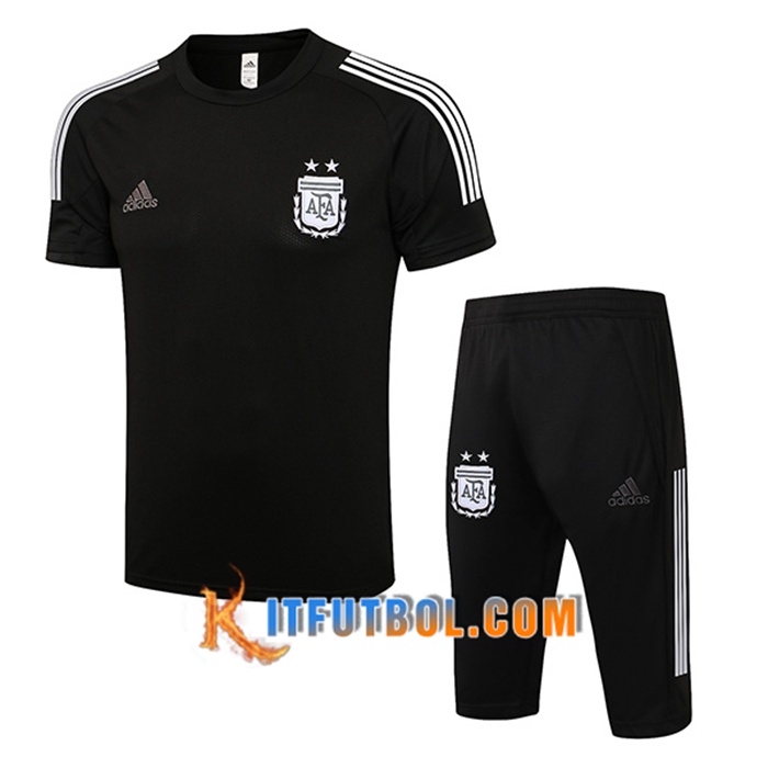 Camiseta Entrenamiento Argentina + Cortos Negro 2020/2021