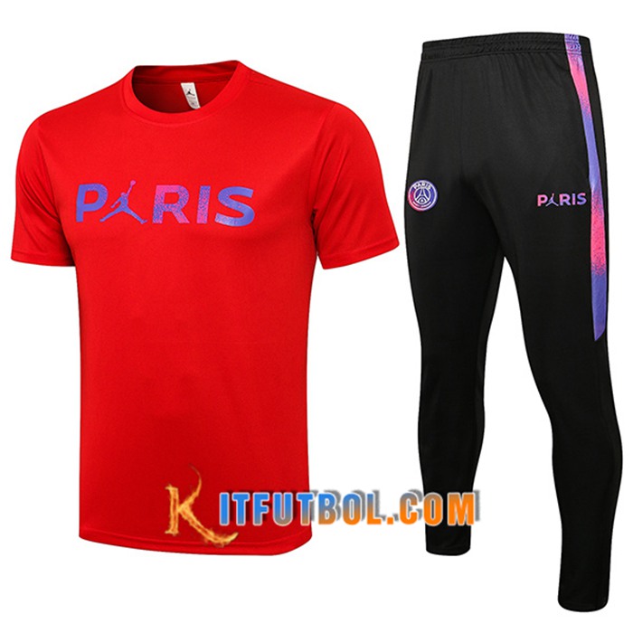 Camiseta Entrenamiento Jordan PSG + Pantalones Rojo 2021/2022