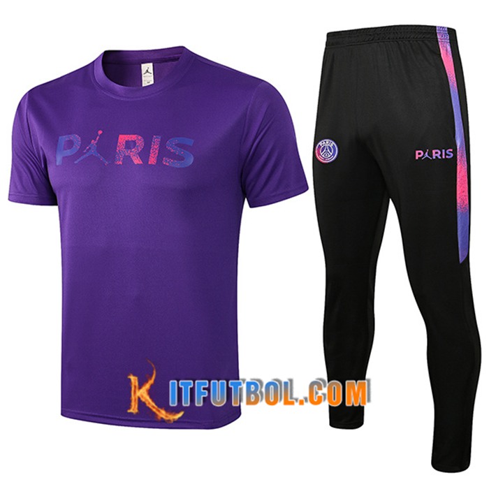 Camiseta Entrenamiento Jordan PSG + Pantalones Púrpura 2021/2022