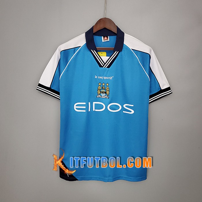Camiseta Futbol Manchester City Retro Titular 1999/2001