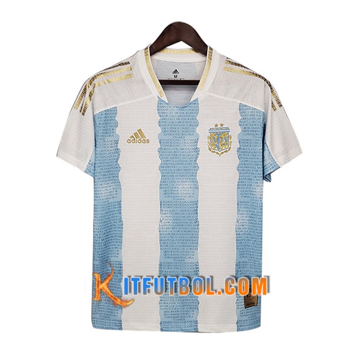 Camiseta Futbol Argentina Commemorative Edition Azul/Blanca 2021