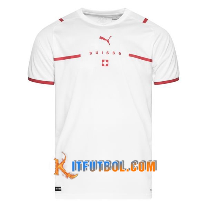 Camiseta Futbol Suizo Blanca 2021