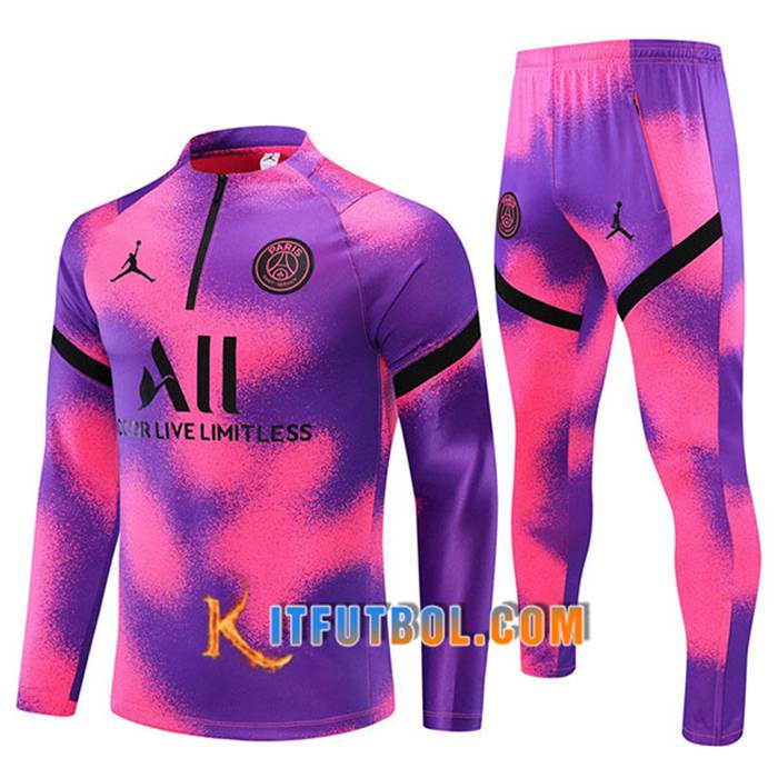 Chandal Equipos De Futbol Jordan PSG Rojo/Púrpura 2021/2022