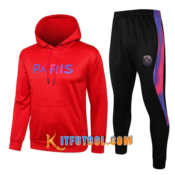 Chaqueta Con Capucha Chandal Jordan PSG Rojo 2021/2022