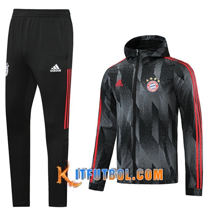 Chaqueta Con Capucha Chandal Bayern Munich Negro 2021/2022