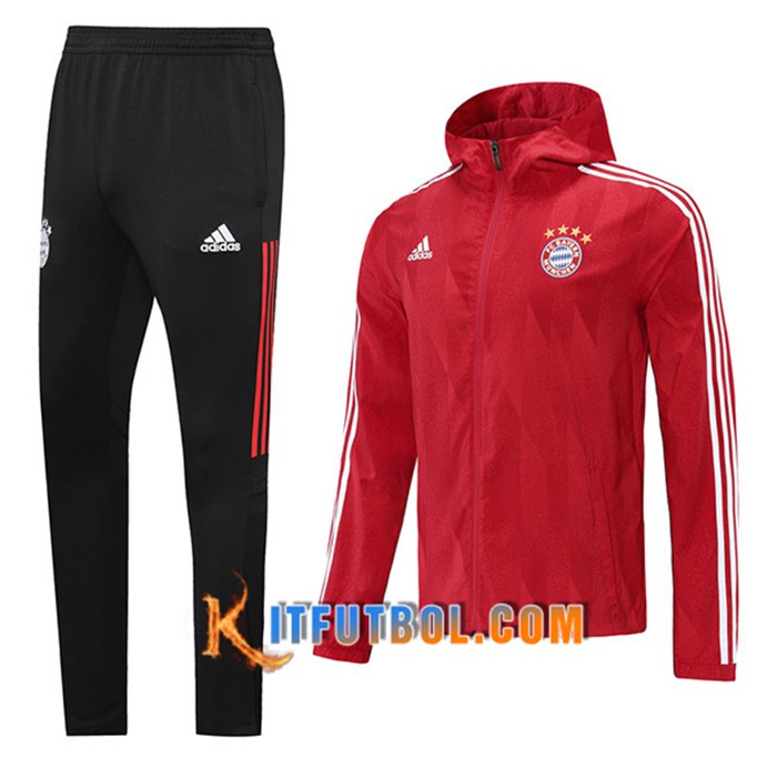 Chaqueta Con Capucha Chandal Bayern Munich Rojo 2021/2022