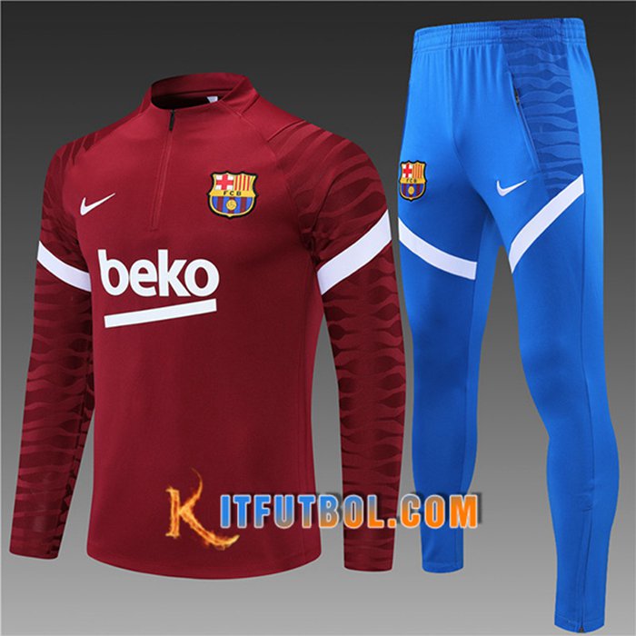 Chandal Equipos De Futbol FC Barcelona Niños Rojo 2021/2022