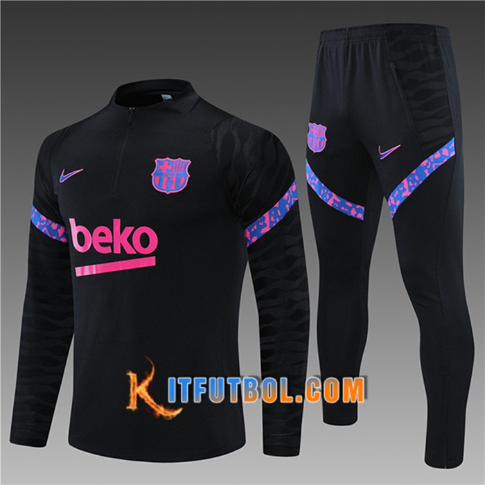 Chandal Equipos De Futbol FC Barcelona Niños Negro 2021/2022