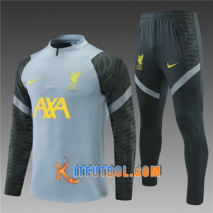 Chandal Equipos De Futbol FC Liverpool Niños Azul Gris Chair 2021/2022