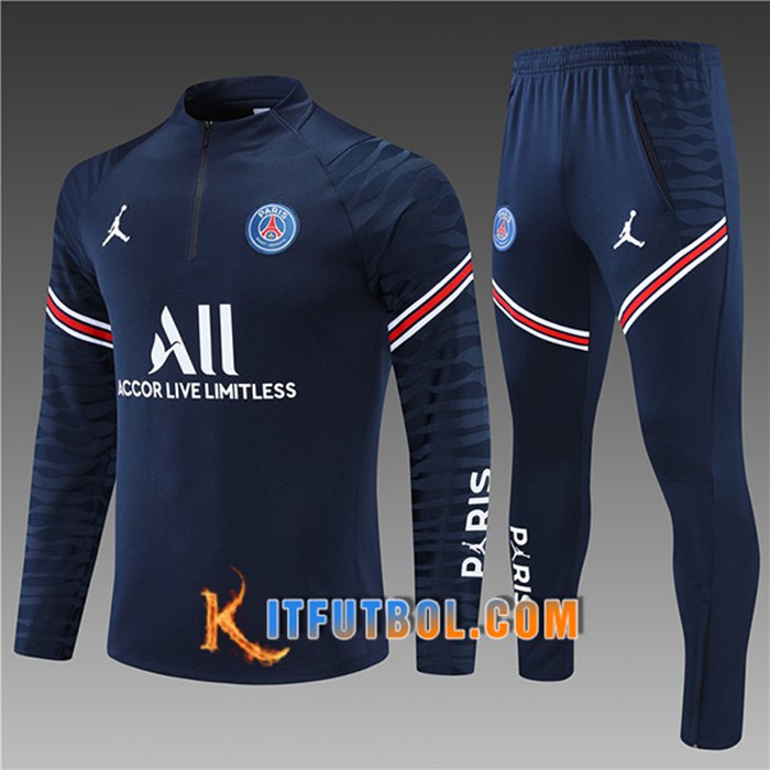 Chandal Equipos De Futbol Jordan PSG Niños Azul Marino 2021/2022