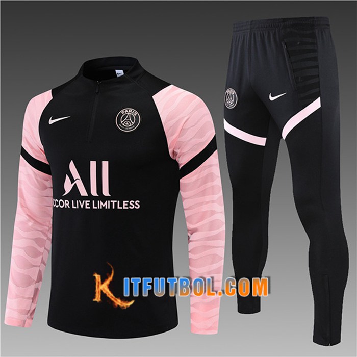 Chandal Equipos De Futbol Jordan PSG Niños Negro/Rosa 2021/2022