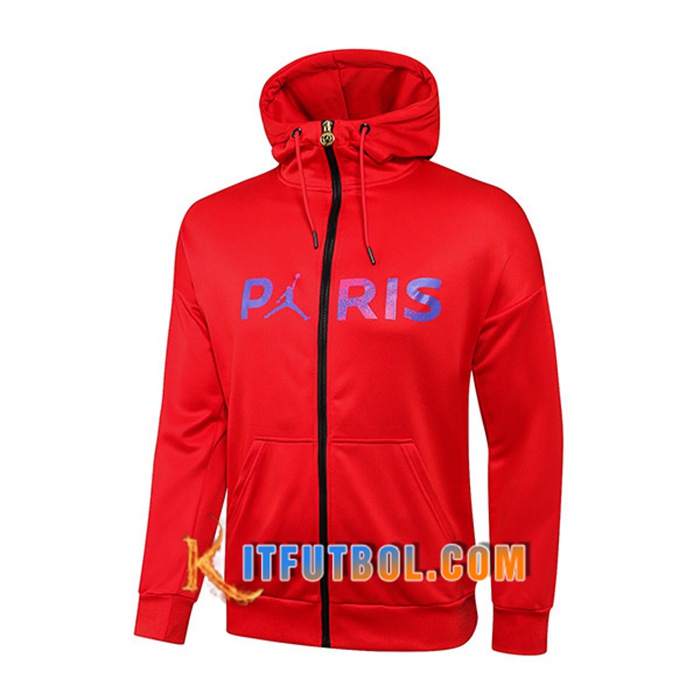 Chaqueta Con Capucha Jordan PSG Rojo 2021/2022