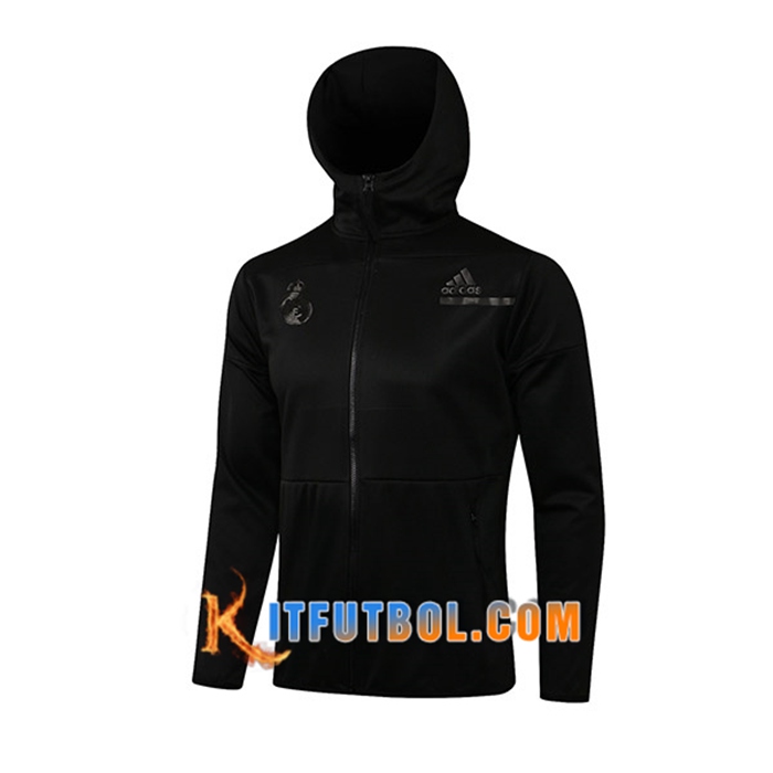 Chaqueta Con Capucha Real Madrid Negro 2021/2022
