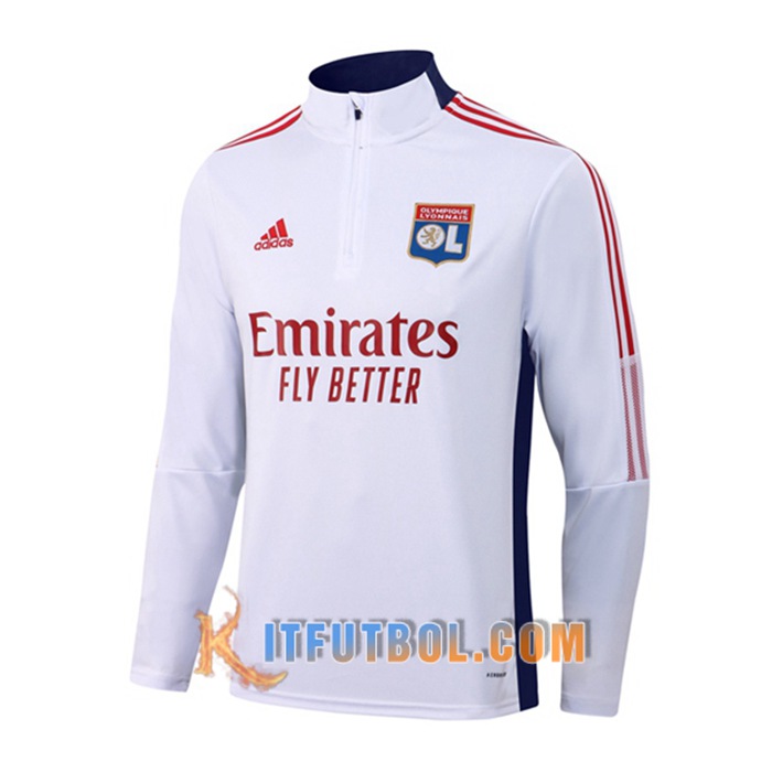 Sudadera De Entrenamiento Loyn OL Blanca 2021/2022