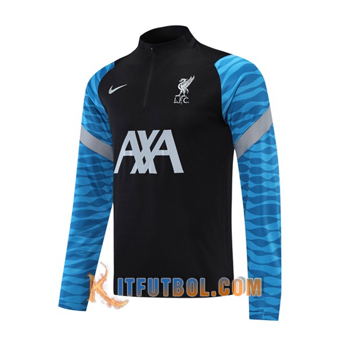 Sudadera De Entrenamiento Liverpool Azul/Negro 2021/2022